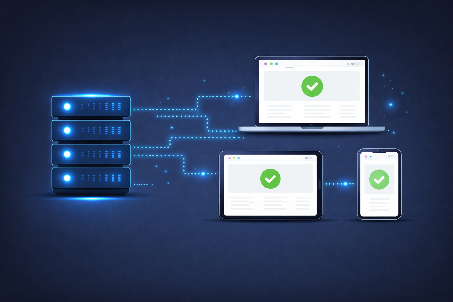 how web hosting works server to device India